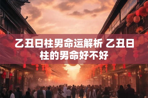 乙丑日柱男命运解析 乙丑日柱的男命好不好