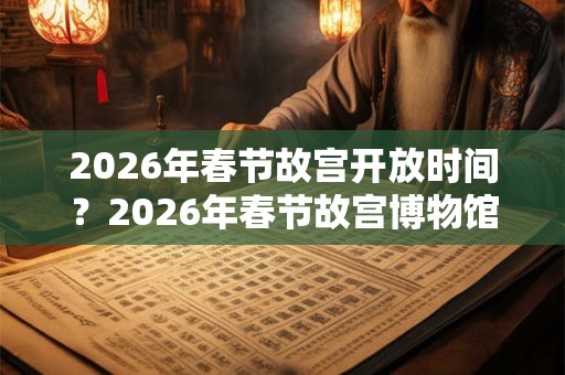 2026年春节故宫开放时间？2026年春节故宫博物馆开放吗？
