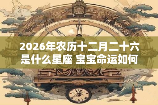 2026年农历十二月二十六是什么星座 宝宝命运如何