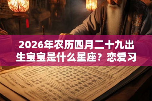2026年农历四月二十九出生宝宝是什么星座？恋爱习惯如何？