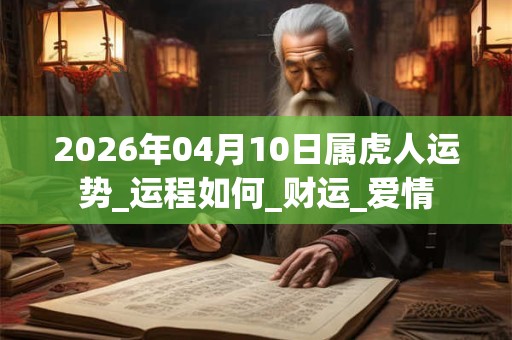 2026年04月10日属虎人运势_运程如何_财运_爱情