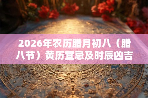2026年农历腊月初八（腊八节）黄历宜忌及时辰凶吉一览表！