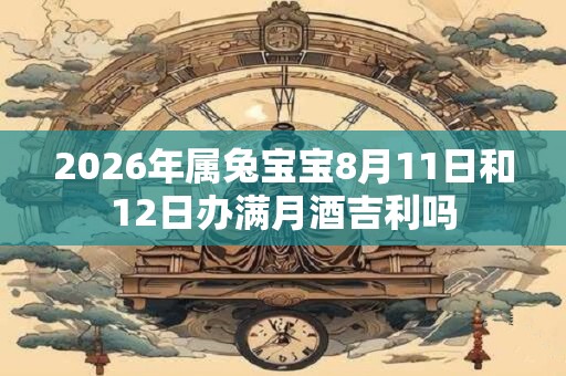 2026年属兔宝宝8月11日和12日办满月酒吉利吗