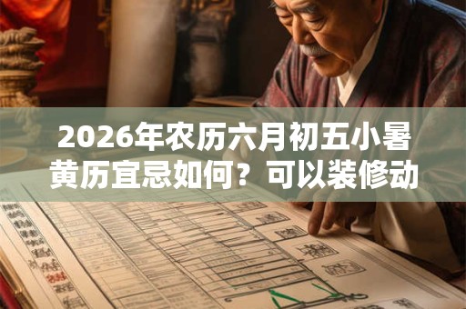2026年农历六月初五小暑黄历宜忌如何?可以装修动土吗? 2026年农历六月初五小暑黄历宜忌如何?可以装修动土吗?