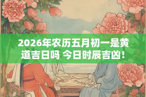 2026年农历五月初一是黄道吉日吗 今日时辰吉凶! 2026年农历五月初一是黄道吉日吗 今日时辰吉凶!