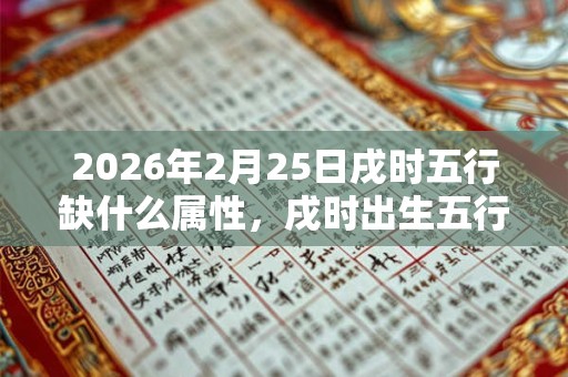 2026年2月25日戌时五行缺什么属性，戌时出生五行缺什么