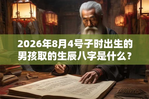 2026年8月4号子时出生的男孩取的生辰八字是什么? 2026年8月4号子时出生的男孩取的生辰八字是什么?