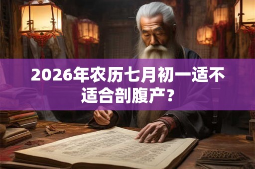 2026年农历七月初一适不适合剖腹产？