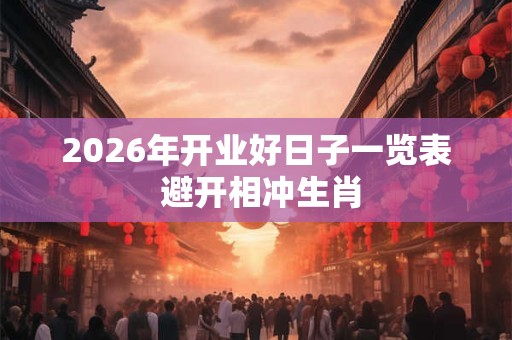 2026年开业好日子一览表 避开相冲生肖