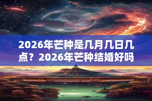 2026年芒种是几月几日几点？2026年芒种结婚好吗？