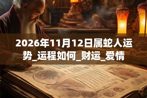 2026年11月12日属蛇人运势_运程如何_财运_爱情