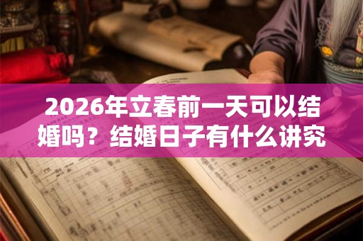 2026年立春前一天可以结婚吗？结婚日子有什么讲究？