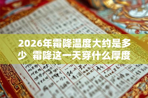 2026年霜降温度大约是多少  霜降这一天穿什么厚度的衣服