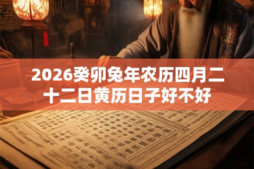2026癸卯兔年农历四月二十二日黄历日子好不好