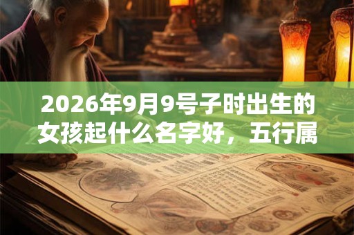 2026年9月9号子时出生的女孩起什么名字好，五行属什么