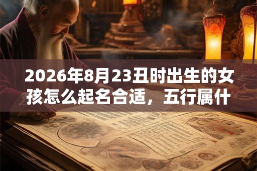 2026年8月23丑时出生的女孩怎么起名合适，五行属什么