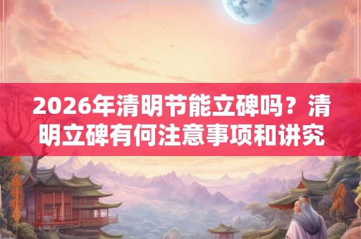 2026年清明节能立碑吗？清明立碑有何注意事项和讲究？