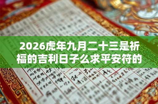 2026虎年九月二十三是祈福的吉利日子么求平安符的流程
