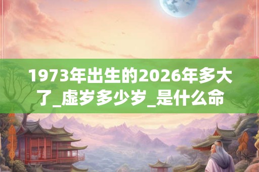 1973年出生的2026年多大了_虚岁多少岁_是什么命