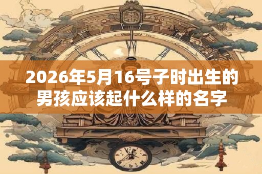 2026年5月16号子时出生的男孩应该起什么样的名字