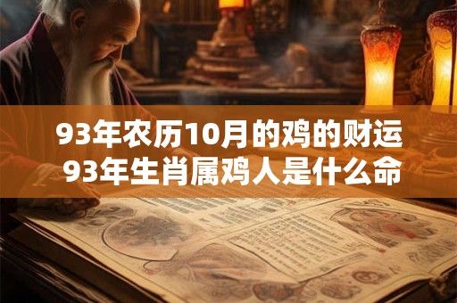93年农历10月的鸡的财运 93年生肖属鸡人是什么命