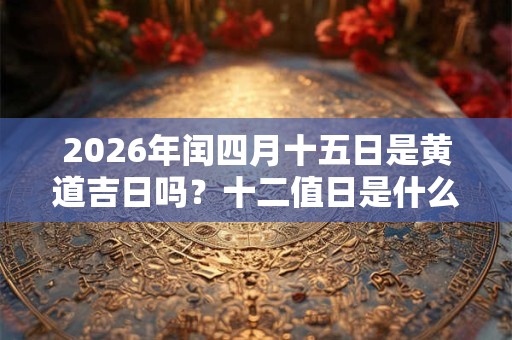 2026年闰四月十五日是黄道吉日吗？十二值日是什么？