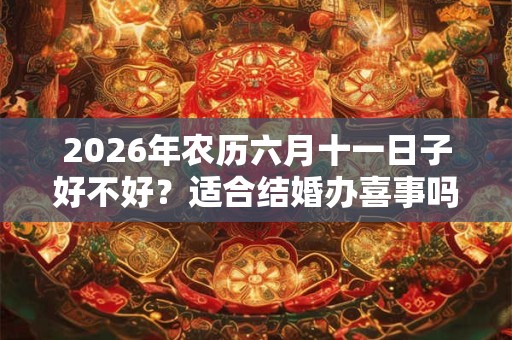2026年农历六月十一日子好不好？适合结婚办喜事吗？