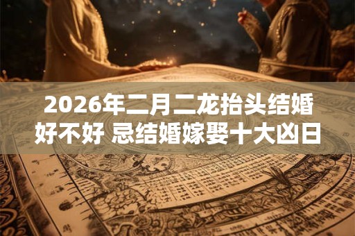 2026年二月二龙抬头结婚好不好 忌结婚嫁娶十大凶日