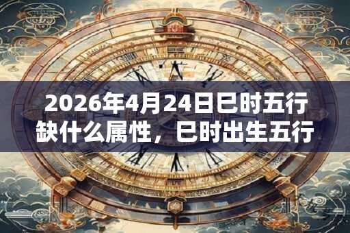 2026年4月24日巳时五行缺什么属性，巳时出生五行缺什么