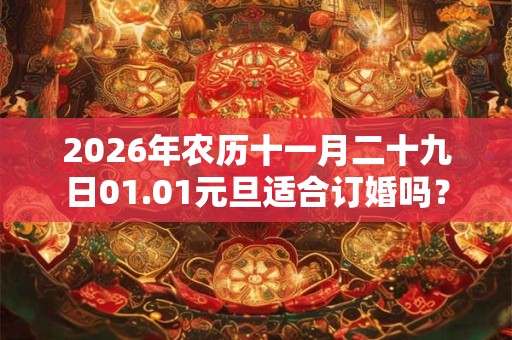 2026年农历十一月二十九日01.01元旦适合订婚吗？