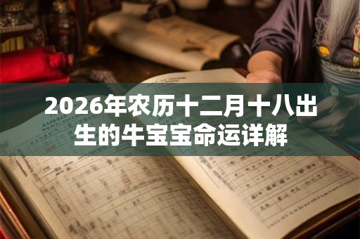 2026年农历十二月十八出生的牛宝宝命运详解