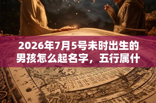 2026年7月5号未时出生的男孩怎么起名字，五行属什么