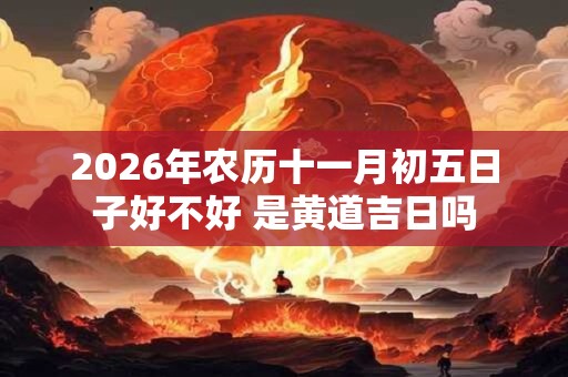 2026年农历十一月初五日子好不好 是黄道吉日吗
