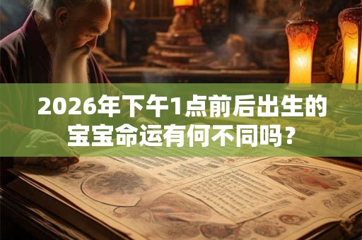 2026年下午1点前后出生的宝宝命运有何不同吗？