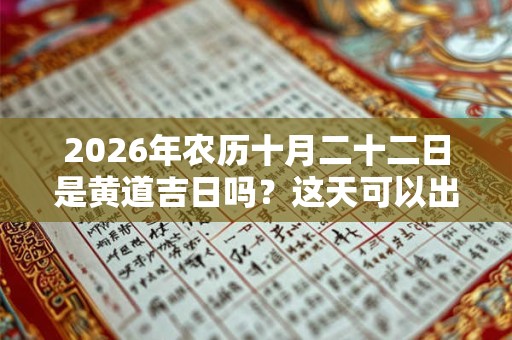 2026年农历十月二十二日是黄道吉日吗?这天可以出殡吗? 2026年农历十月二十二日是黄道吉日吗?这天可以出殡吗?
