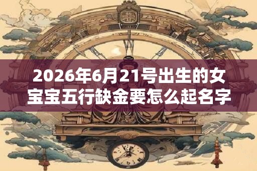 2026年6月21号出生的女宝宝五行缺金要怎么起名字
