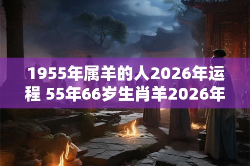 1955年属羊的人2026年运程 55年66岁生肖羊2026年运势