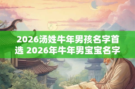 2026汤姓牛年男孩名字首选 2026年牛年男宝宝名字怎么选