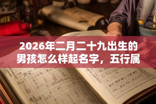 2026年二月二十九出生的男孩怎么样起名字，五行属什么