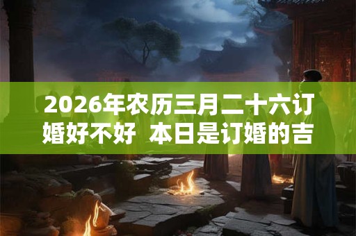 2026年农历三月二十六订婚好不好  本日是订婚的吉日吗