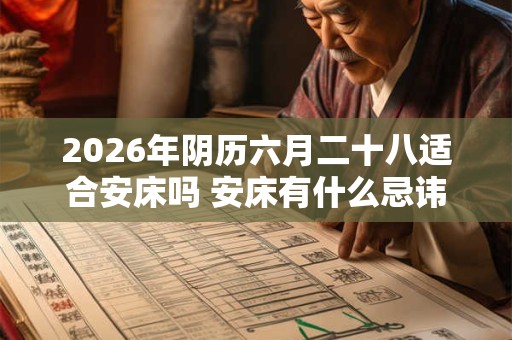2026年阴历六月二十八适合安床吗 安床有什么忌讳