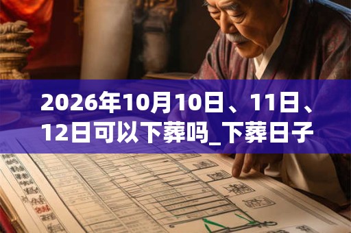 2026年10月10日、11日、12日可以下葬吗_下葬日子好吗 2026年10月10日、11日、12日可以下葬吗_下葬日子好吗