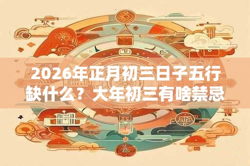 2026年正月初三日子五行缺什么？大年初三有啥禁忌？