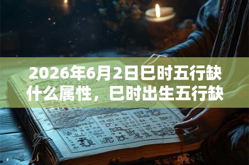 2026年6月2日巳时五行缺什么属性，巳时出生五行缺什么