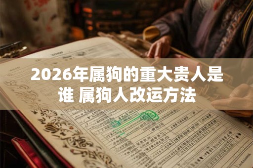 2026年属狗的重大贵人是谁 属狗人改运方法