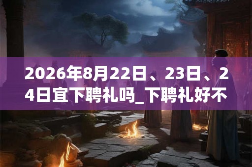 2026年8月22日、23日、24日宜下聘礼吗_下聘礼好不好