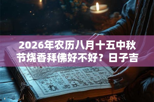 2026年农历八月十五中秋节烧香拜佛好不好？日子吉不吉利？