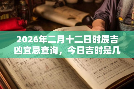 2026年二月十二日时辰吉凶宜忌查询，今日吉时是几点？