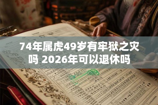 74年属虎49岁有牢狱之灾吗 2026年可以退休吗