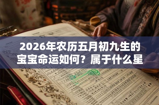 2026年农历五月初九生的宝宝命运如何？属于什么星座？